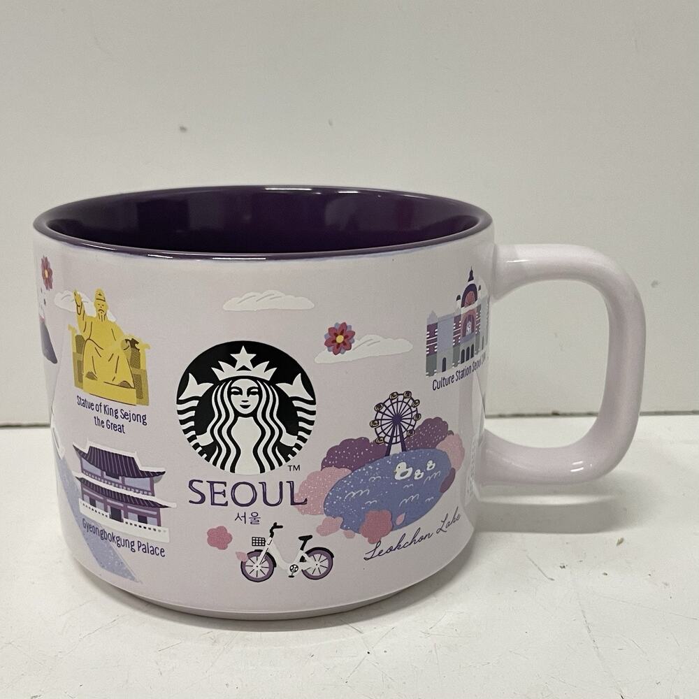 SEOUL KOREA STARBUCKS 2024 Purple Collectible Souvenir Mug Cup Travel 12oz